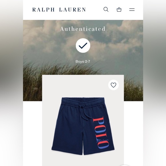 NWT POLO RALPH LAUREN KIDS LOGO SPA TERRY PULL-ON SHORTS NAVY - Picture 6 of 6